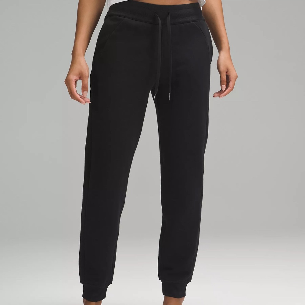 Lululemon Jogger Pant Women Size 8 Black Scuba High Rise Athletic Sweatpants Gym